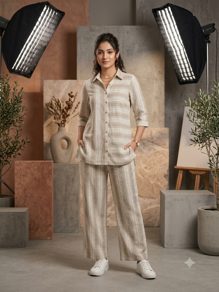 Striped Linen Co-ord Set