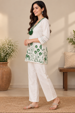 Women’s Embroidered Co-ord Set Green