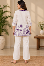 Women’s Embroidered Co-ord Set Purple