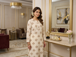 Classic Motif Printed Off-White Cotton Kurti